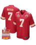 Harrison Butker 7 Kansas City Chiefs Super Bowl LIX Champions Patch Game Men Jersey – Red