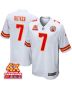 Harrison Butker 7 Kansas City Chiefs Super Bowl LVIII Champions 4X Game Men Jersey – White