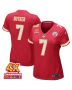 Harrison Butker 7 Kansas City Chiefs Super Bowl LVIII Champions 4X Game Women Jersey – Red