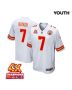 Harrison Butker 7 Kansas City Chiefs Super Bowl LVIII Champions 4X Game YOUTH Jersey – White