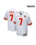 Harrison Butker 7 Kansas City Chiefs Super Bowl LVIII Patch Game YOUTH Jersey – White