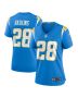 Hassan Haskins 28 Los Angeles Chargers Women’s Game Jersey – Powder Blue