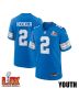 Hendon Hooker #2 Detroit Lions Super Bowl LIX YOUTH Jersey – Blue
