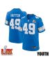 Hogan Hatten #49 Detroit Lions Super Bowl LIX YOUTH Jersey – Blue