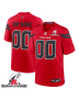 Houston Texans AFC Championship Patch Alternate Game Men Custom Jersey – Red