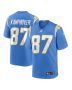 Hunter Kampmoyer 87 Los Angeles Chargers Team Game Men Jersey – Powder Blue