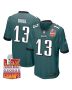 Ian Book 13 Philadelphia Eagles Super Bowl LIX Champions Patch Game Men Jersey – Midnight Green