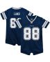 Infant Dallas Cowboys CeeDee Lamb Navy Game Jersey Romper