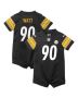 Infant Pittsburgh Steelers T.J. Watt Black Game Romper Jersey
