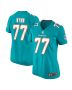 Isaiah Wynn 77 Miami Dolphins Women’s Game Jersey – Aqua