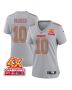 Isiah Pacheco 10 Kansas City Chiefs Super Bowl LVIII Champions 4X Atmosphere Fashion Game Women Jersey – Gray
