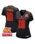 Isiah Pacheco 10 Kansas City Chiefs Super Bowl LVIII Champions 4X Fashion Game Women Jersey – Carbon Black