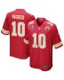 Isiah Pacheco 10 Kansas City Chiefs Super Bowl LVIII Patch Game Men Jersey – Red