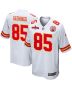 Izaiah Gathings 85 Kansas City Chiefs AFC Champions Patch Game Men Jersey – White