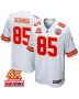Izaiah Gathings 85 Kansas City Chiefs Super Bowl LVIII Champions 4X Game Men Jersey – White