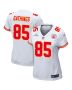 Izaiah Gathings 85 Kansas City Chiefs Super Bowl LVIII Patch Game Women Jersey – White