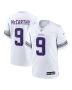 J.J. McCarthy 9 Minnesota Vikings Alternate Game Player Men Jersey – White