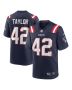 J.J. Taylor 42 New England Patriots Men Team Game Jersey – Navy