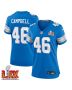 Jack Campbell #46 Detroit Lions Super Bowl LIX Women’s Jersey – Blue