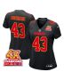 Jack Cochrane 43 Kansas City Chiefs Super Bowl LVIII Champions 4X Fashion Game Women Jersey – Carbon Black