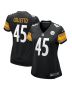 Jack Colletto 45 Pittsburgh Steelers Game Women Jersey – Black