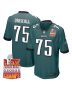 Jack Driscoll 75 Philadelphia Eagles Super Bowl LIX Champions Patch Game Men Jersey – Midnight Green