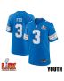 Jack Fox #3 Detroit Lions Super Bowl LIX YOUTH Jersey – Blue