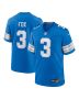 Jack Fox 3 Detroit Lions Team Game Men Jersey – Blue