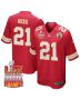 Jaden Hicks 21 Kansas City Chiefs Super Bowl LIX Champions Patch Game Men Jersey – Red