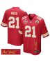 Jaden Hicks 21 Kansas City Chiefs Super Bowl LIX Champions Patch ‘New Orleans – A Symphony of Sport’ EMBROIDERED Game Men Jersey – Red