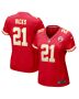 Jaden Hicks 21 Kansas City Chiefs Women’s Game Jersey – Red
