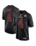 Jake Moody 4 San Francisco 49ers Super Bowl LVIII Patch Fashion Game Men Jersey – Carbon Black