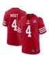 Jake Moody 4 San Francisco 49ers Super Bowl LVIII Patch Game Men Jersey – Scarlet