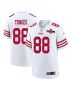 Jake Tonges 88 San Francisco 49ers NFC Champions Patch Game Men Jersey – White