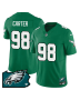 Jalen Carter 98 Philadelphia Eagles Pennsylvania State Map Patch Alternate Game Men Jersey – Kelly Green