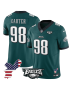 Jalen Carter 98 Philadelphia Eagles Philadelphia Patch Game Men Jersey – Midnight Green