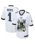 Jalen Hurts 1 Philadelphia Eagles Go Directly To Jalen Game Men Jersey – White