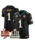 Jalen Hurts 1 Philadelphia Eagles LII-LIX Super Bowl Champions Vapor Limited Gold Jersey – Black