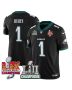 Jalen Hurts 1 Philadelphia Eagles LII-LIX Super Bowl Champions Vapor Limited Jersey – Black