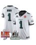 Jalen Hurts 1 Philadelphia Eagles LII-LIX Super Bowl Champions Vapor Limited Jersey – White