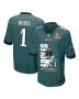 Jalen Hurts 1 Philadelphia Eagles ‘No Hurts, No Glory’ Game Men Jersey – Midnight Green