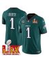 Jalen Hurts 1 Philadelphia Eagles Super Bowl Champions LIX Patch Vapor Limited Jersey – Midnight Green