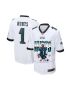 Jalen Hurts 1 Philadelphia Eagles Victory Game YOUTH Jersey – White