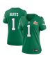 Jalen Hurts 1 Philadelphia Eagles Women’s Super Bowl LIX 2nd Alternate Game Jersey – Kelly Green