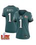 Jalen Hurts #1 Philadelphia Eagles Super Bowl LIX Women’s Jersey – Midnight Green