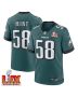 Jalyx Hunt #58 Philadelphia Eagles Super Bowl LIX Jersey – Men’s – Midnight Green