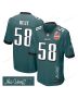 Jalyx Hunt 58 Philadelphia Eagles Super Bowl LIX Champions Patch ‘New Orleans – Where Legends Are Made’ EMBROIDERED Game Men Jersey – Midnight Green