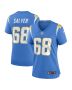 Jamaree Salyer 68 Los Angeles Chargers Women Game Jersey – Powder Blue