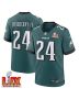 James Bradberry IV #24 Philadelphia Eagles Super Bowl LIX Jersey – Men’s – Midnight Green