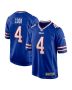 James Cook 4 Buffalo Bills Men Game Jersey – Royal